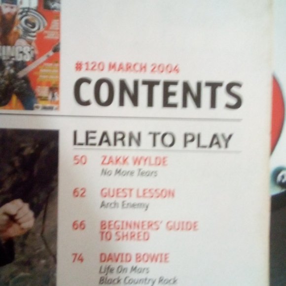 Total Guitar #120 March 2004 Zakk Wylde Magazine - Picture 5 of 7